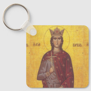 Saint Barbara Icon Key Ring