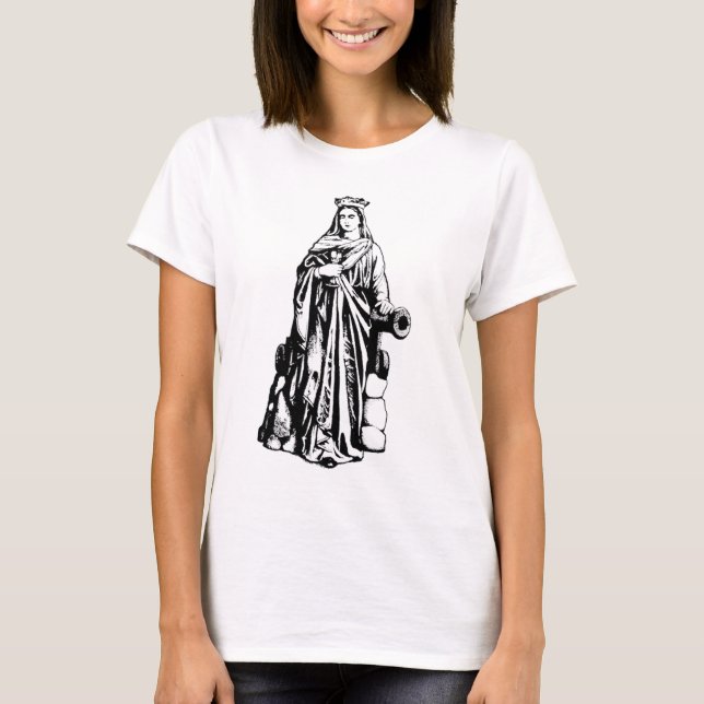 Saint Barbara the Great Martyr Sacred Graphic Art T-Shirt (Front)