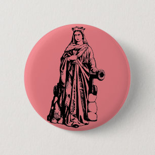 Saint Barbara Virgin and martyr 6 Cm Round Badge