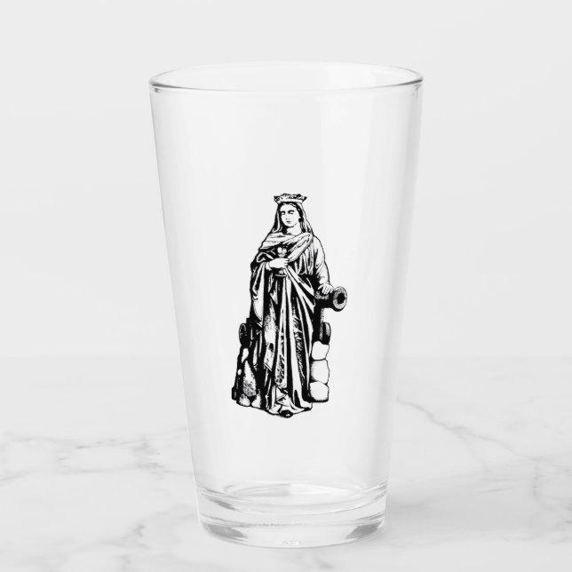 Saint Barbara Virgin and martyr Glass (Front)