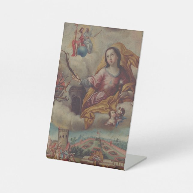 Saint Barbara Virgin and martyr Pedestal Sign (Front)