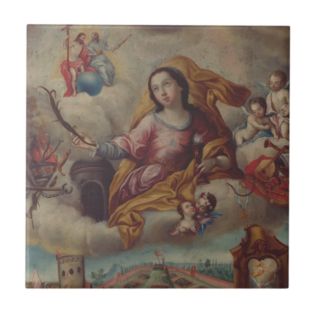 Saint Barbara Virgin and martyr Tile (Front)