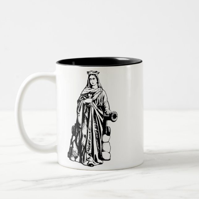 Saint Barbara Virgin and martyr Two-Tone Coffee Mug (Left)