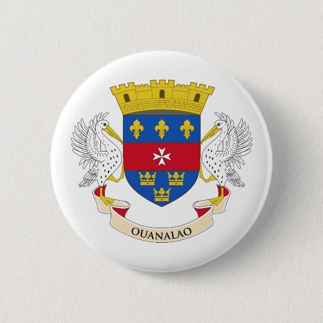 Saint Barthélemy Flag 6 Cm Round Badge (Front)