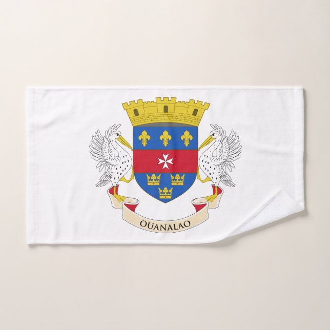 Saint Barthélemy Flag Bath Towel Set (Hand Towel)