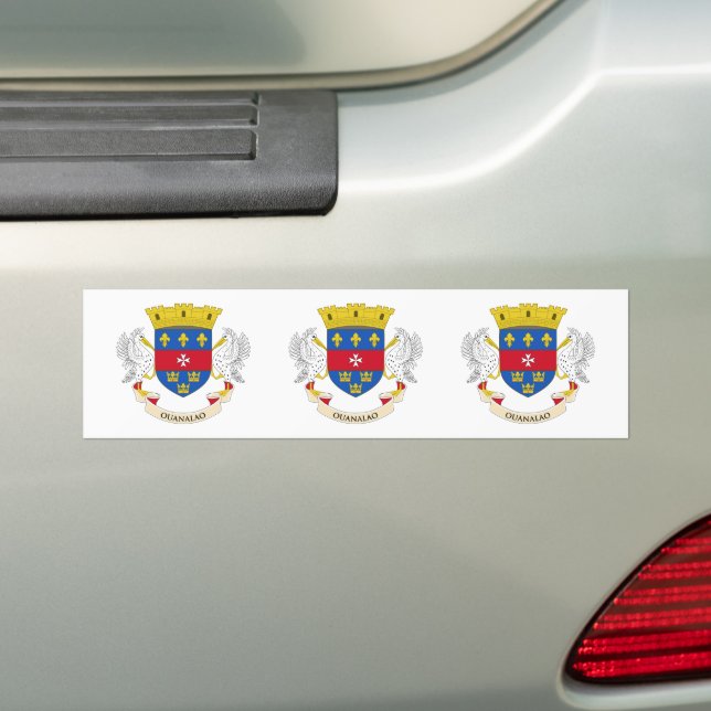 Saint Barthélemy Flag Bumper Sticker (On Car)