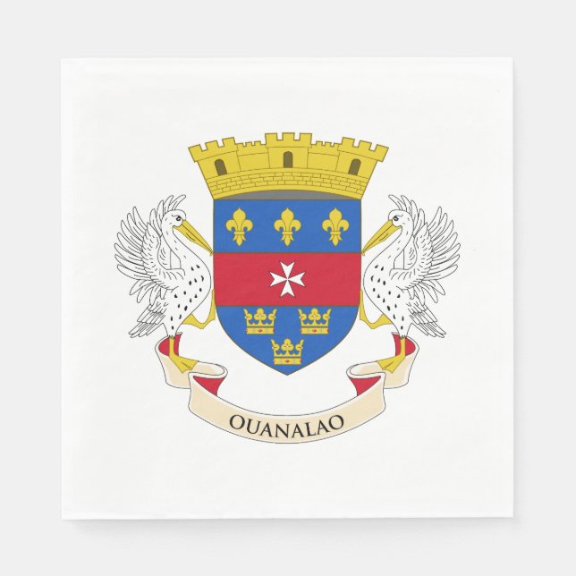 Saint Barthélemy Flag Napkin (Front)