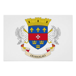 Saint Barthélemy Flag Poster