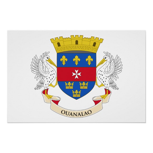 Saint Barthélemy Flag Poster (Front)