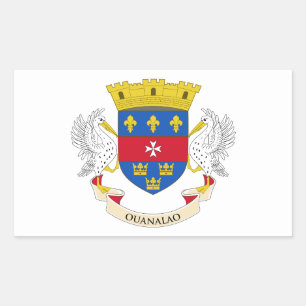 Saint Barthélemy Flag Rectangular Sticker
