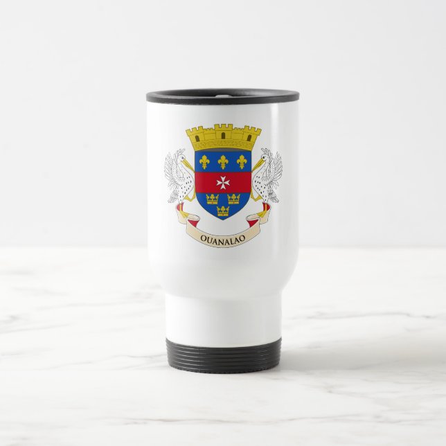 Saint Barthélemy Flag Travel Mug (Center)