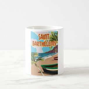 Saint Barthélemy Island Vintage Travel Poster Coffee Mug