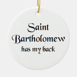 saint bartholomew ceramic tree decoration