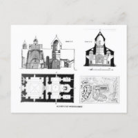 Saint Bartholomew Monastery floor and cross plan