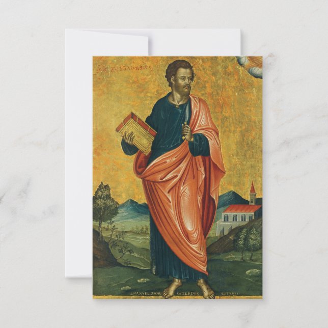 Saint Bartholomew Orthodox Prayer Card (Front)
