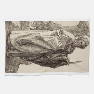 Saint Bartholomew the Apostle by Albrecht Durer  Tea Towel