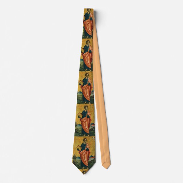 Saint Bartholomew the Apostle Byzantine Orthodox  Tie (Front)