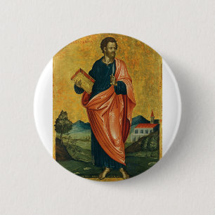 Saint Bartholomew the Apostle orthodox icon 6 Cm Round Badge