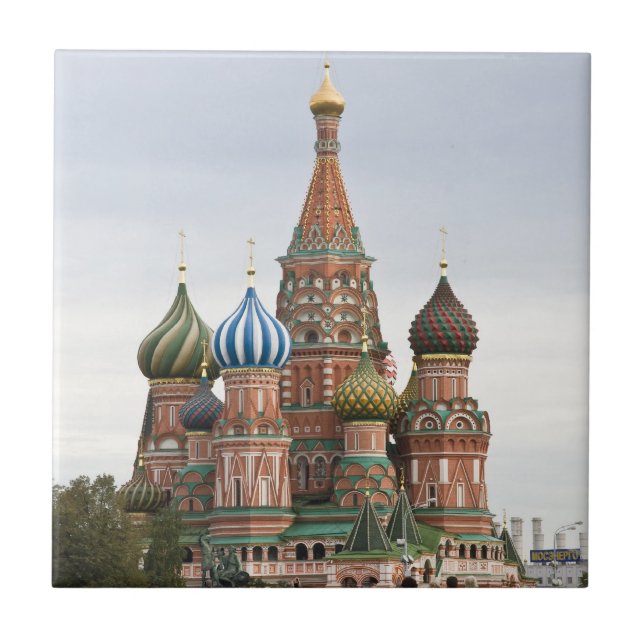 Saint Basil Cathedral. Red Square Moscow Russia Tile (Front)