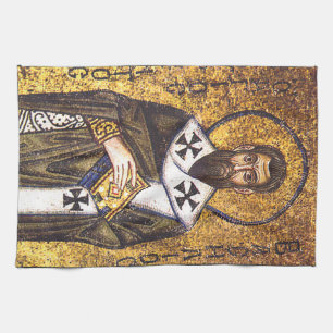 Saint Basil of Caesarea Tea Towel