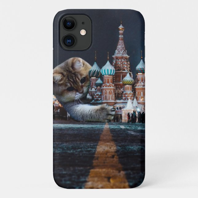 Saint Basil’s Cathedral and Hosico Case-Mate iPhone Case (Back)