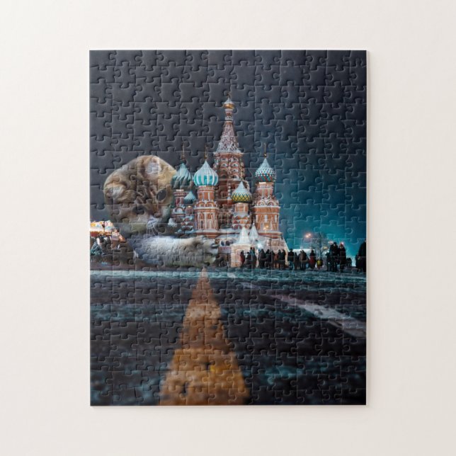 Saint Basil’s Cathedral and Hosico Jigsaw Puzzle (Vertical)
