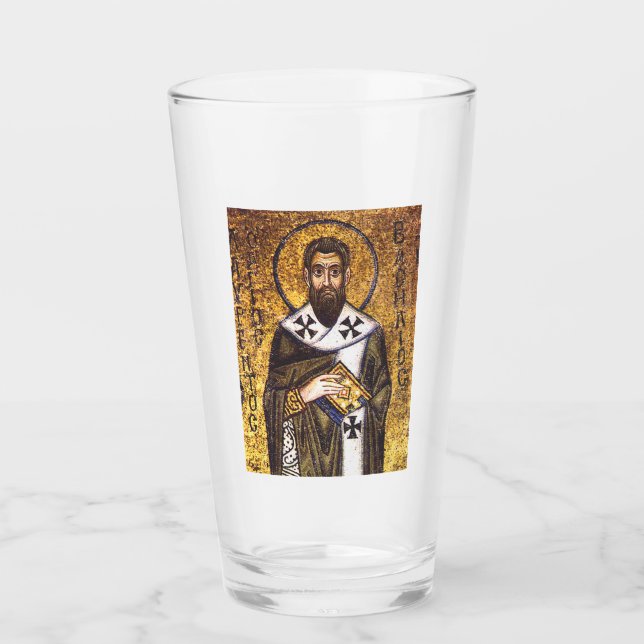 Saint Basil the Great Mosaic Glass (Front)