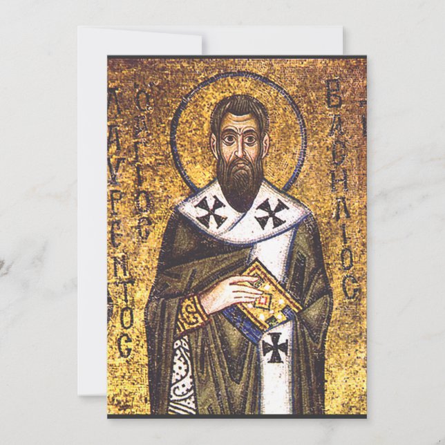 Saint Basil the Great Mosaic Holiday Card (Front)