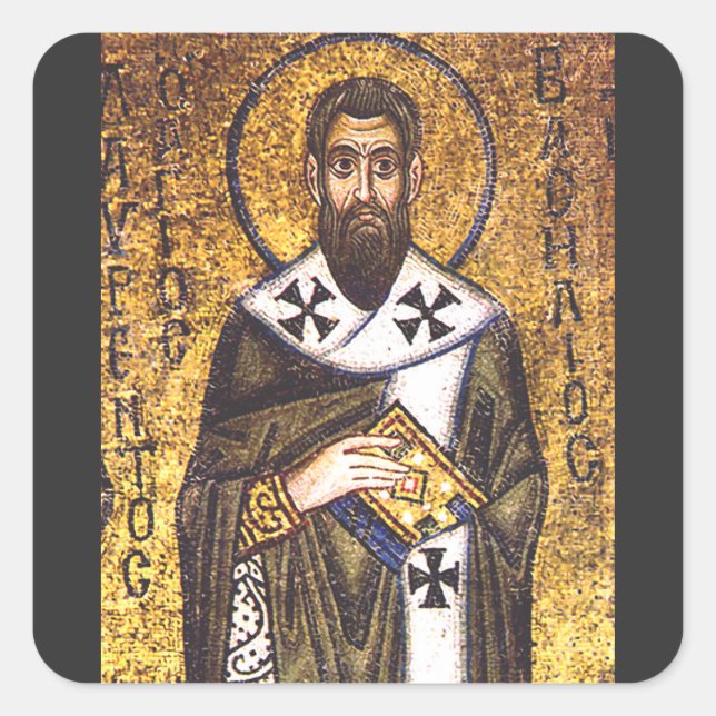 Saint Basil the Great Mosaic Square Sticker (Front)