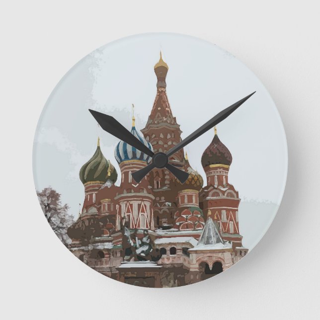 Saint Basil's cathedral_eng Round Clock (Front)