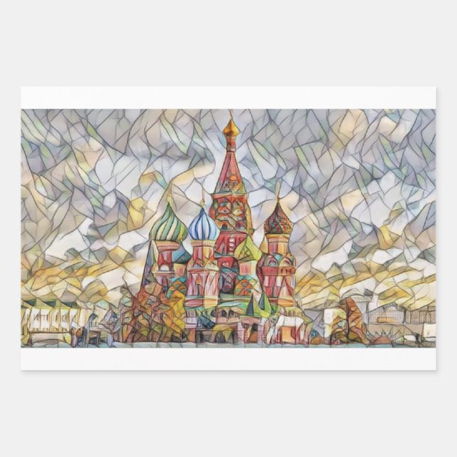 Saint Basil's Cathedral Mirsat Karabel Wrapping Paper Sheet (Front)