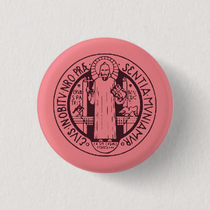 Saint Benedict Medal 3 Cm Round Badge