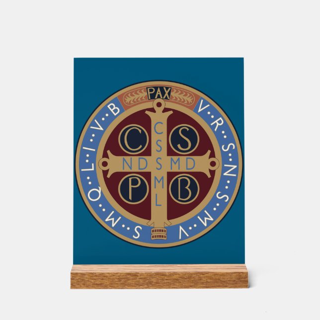 Saint Benedict Medal Acrylic Sign (Front)