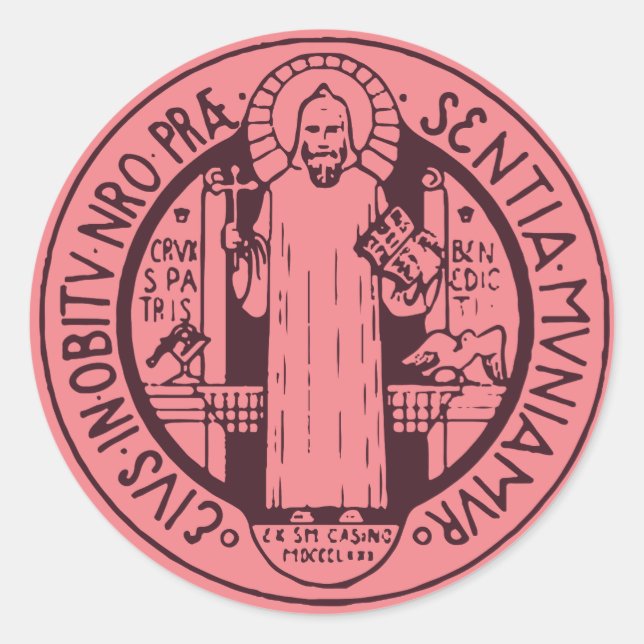 Saint Benedict Medal Classic Round Sticker (Front)