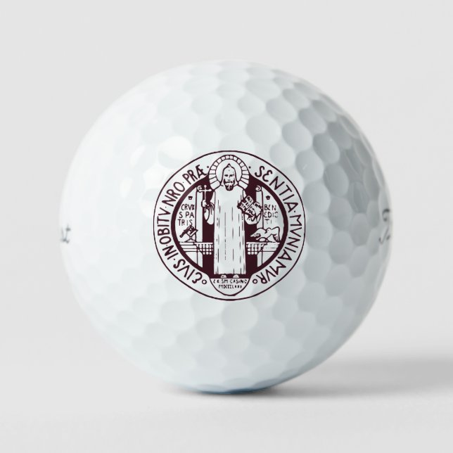 Saint Benedict Medal Golf Balls (Front)