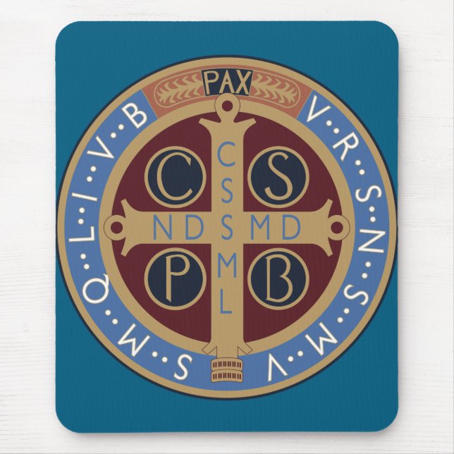 Saint Benedict Medal Mouse Pad (Front)