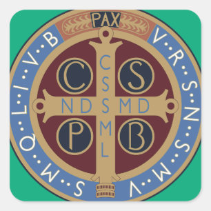 Saint Benedict Medal Square Sticker