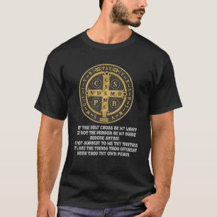 Saint Benedict Medal Traditional Latin Catholic T-Shirt