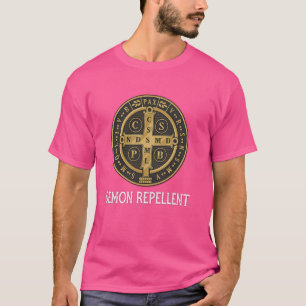 Saint Benedict Medal Traditional Latin Catholic T-Shirt