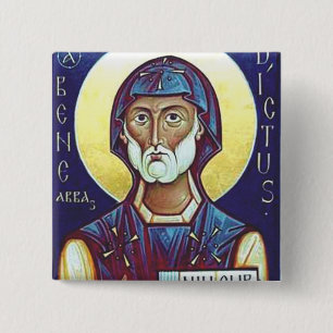 Saint Benedict of Nursia 15 Cm Square Badge