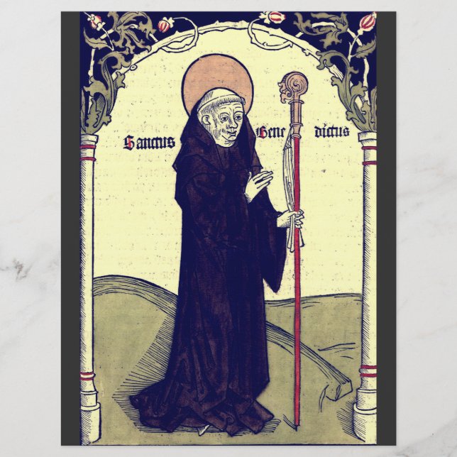 Saint  Benedict of Nursia Abbot of Monte Cassino Flyer (Front)