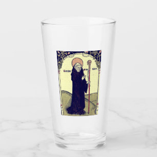 Saint  Benedict of Nursia Abbot of Monte Cassino Glass