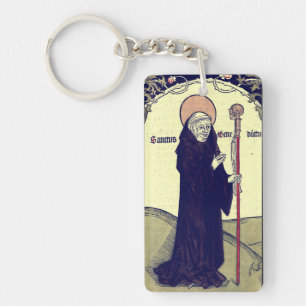 Saint  Benedict of Nursia Abbot of Monte Cassino Key Ring