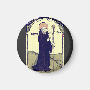 Saint  Benedict of Nursia Abbot of Monte Cassino Magnet