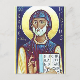 Saint Benedict of Nursia Christian Monk Postcard