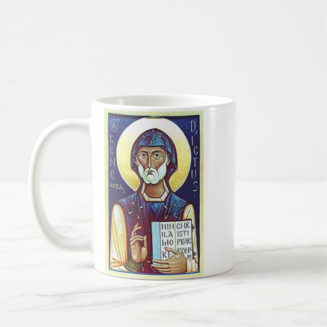 Saint Benedict of Nursia Coffee Mug (Left)