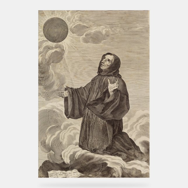 Saint Benedict of Nursia Father of Monasticism Acrylic Sign (Front)