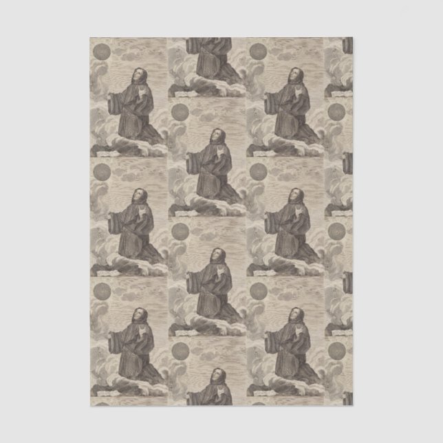 Saint Benedict of Nursia Father of Monasticism Tissue Paper (Front)