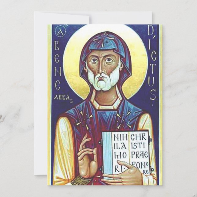 Saint Benedict of Nursia Invitation (Front)