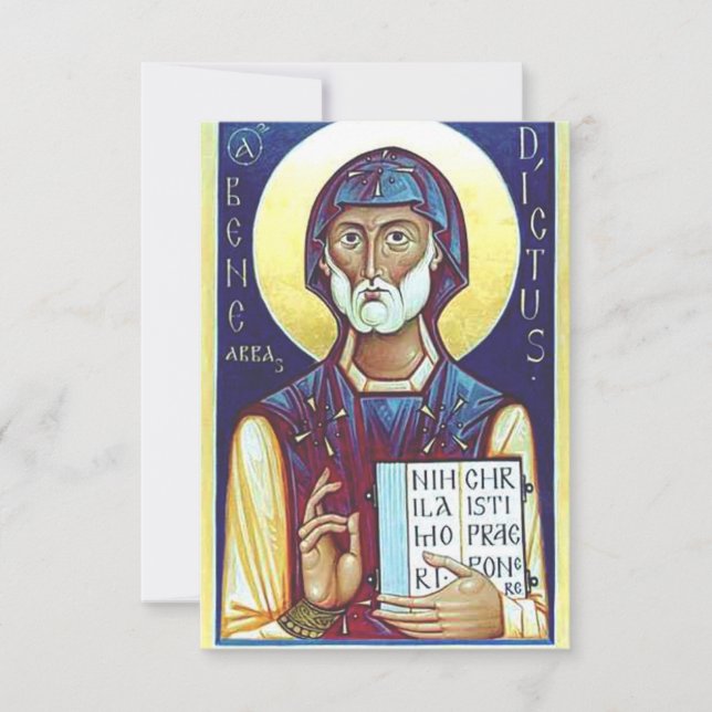 Saint Benedict of Nursia Thank You Card (Front)
